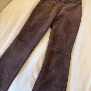 Brown Suede Pants